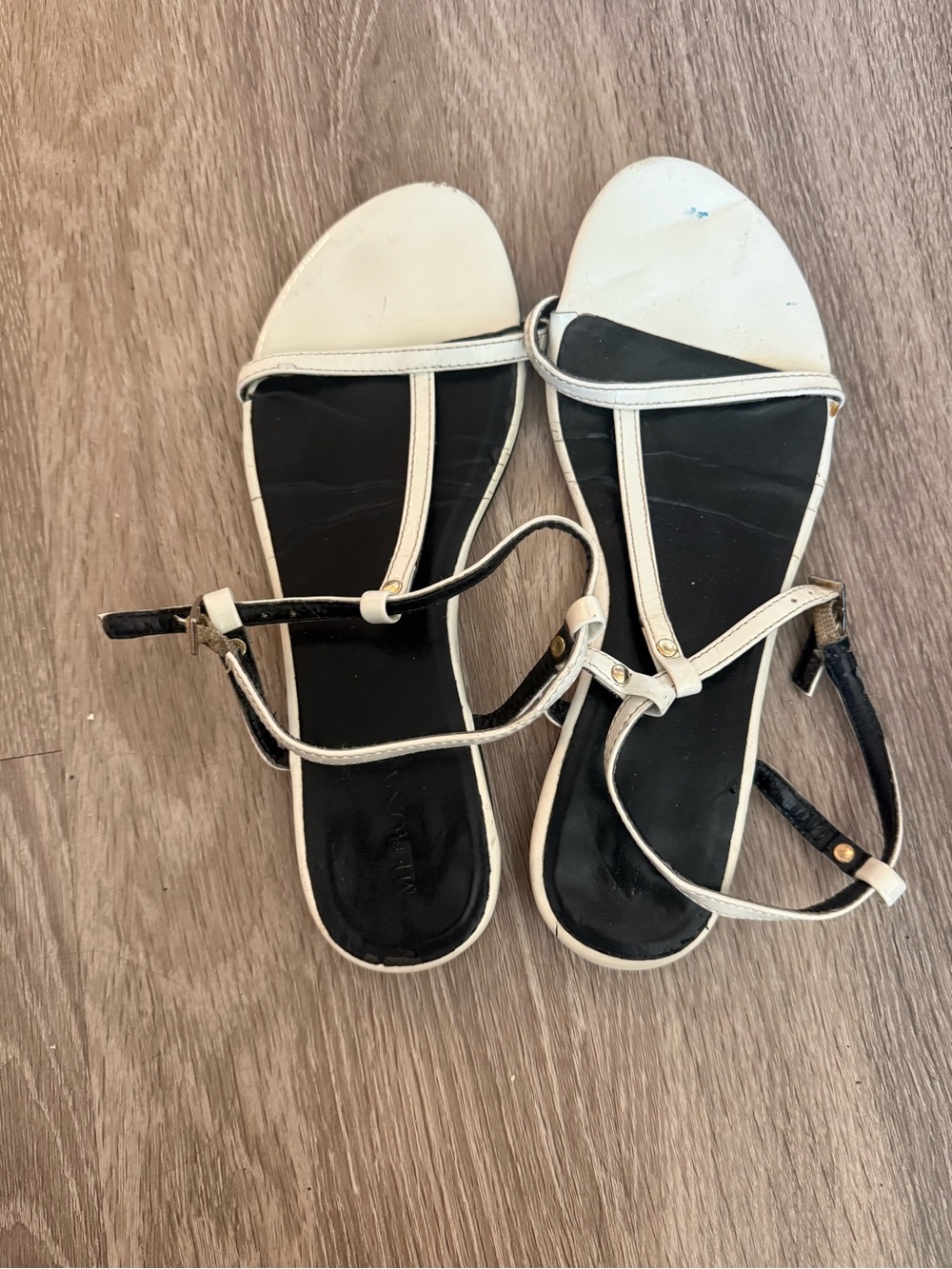 Merona Black and White Strappy Women's Sandals